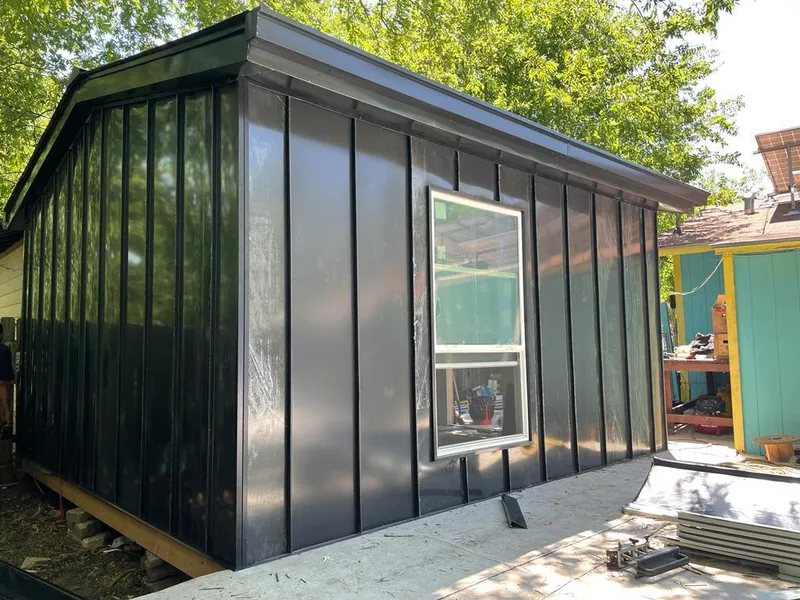 Black standing seam metal wall panels for Metal Roof Installation in Long Branch